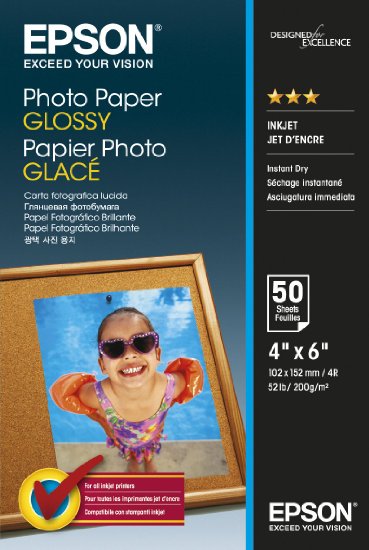 Epson Glossy Photo Paper 10 x 15cm 50 Sheets – C13S042547