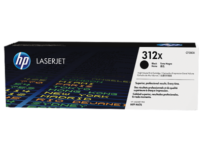 HP 312X Black High Yield Toner 4.4K pages for HP Color LaserJet Pro M476 - CF380X