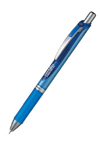 Pentel Energel XM Retractable Gel Rollerball Pen 0.5mm Tip 0.25mm Line Blue (Pack 12) - BLN75-C