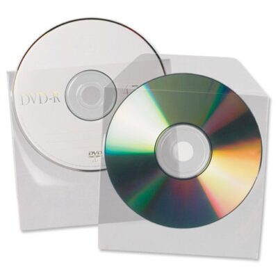 ValueX CD/DVD Pocket Polyprpylene Non-Adhesive Clear (Pack 25) – 10291