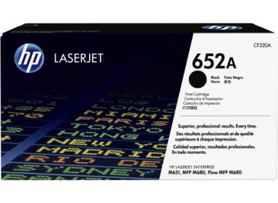 HP 652A Black Standard Capacity Toner 11.5K pages for HP Color LaserJet Enterprise M651/M680 - CF320A