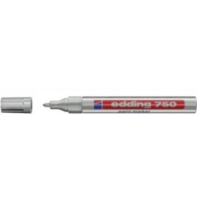 edding 750 Paint Marker Bullet Tip 2-4mm Line Silver (Pack 10) – 4-750054