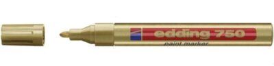edding 750 Paint Marker Bullet Tip 2-4mm Line Gold (Pack 10) – 4-750053