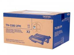 Brother Black Toner Cartridge Twinpack 2 x 8k pages (Pack 2) - TN3380TWIN
