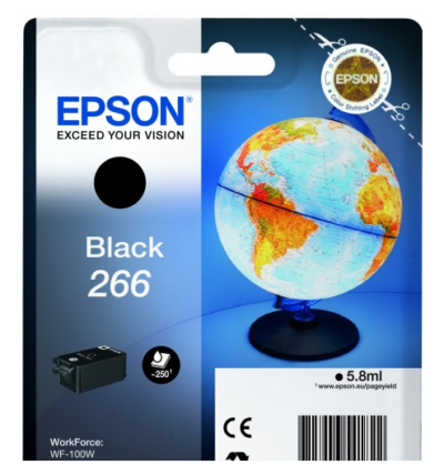 Epson 266 Globe Black Standard Capacity Ink Cartridge 6ml - C13T26614010