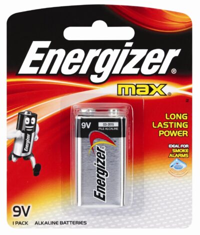 Energizer Max 9V Alkaline Batteries (Pack 1) – E301531800