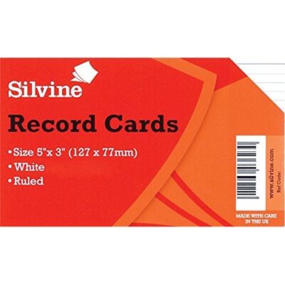 ValueX Record Cards Ruled 127x76mm White (Pack 100) – 553W