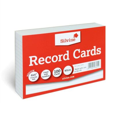 ValueX Record Cards Ruled 152x102mm White (Pack 100) – 564W