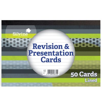 Silvine Revision and Presentation Cards Ruled 152x102mm White (Pack 50) – CR50
