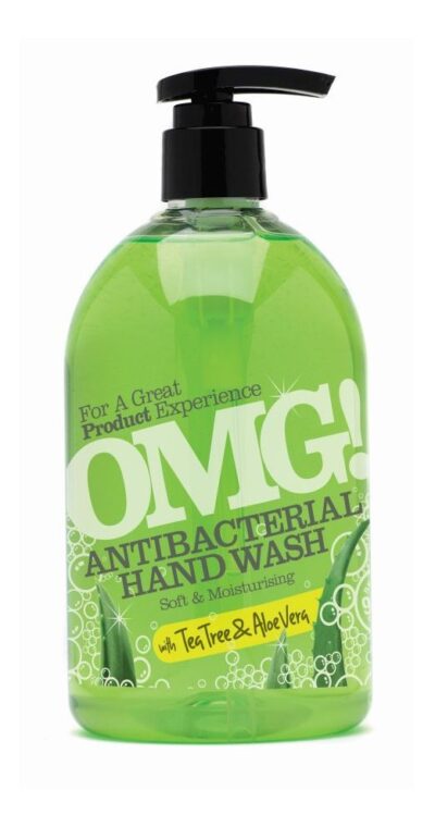 OMG Antibacterial Hand Wash Aloe Vera Pump Top Bottle 500ml – 604399