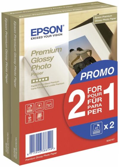 Epson Glossy Photo Paper 10 x 15cm 2 x 40 Sheets – C13S042167