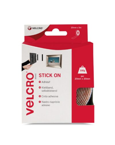 Velcro Sticky Hook and Loop Strip 20mmx5m White – RY07117