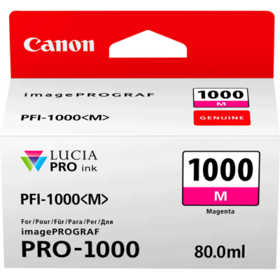 Canon PFI1000M Magenta Standard Capacity Ink Cartridge 80ml - 0548C001