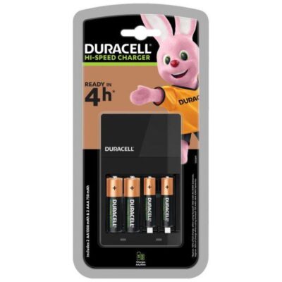 Duracell High Speed Battery Charger with 2 x AA and 2 x AAA Batteries – DURCEF14-45MIN
