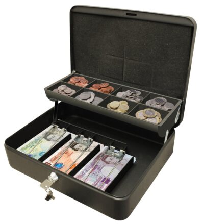 Cathedral Ultimate Cash Box 300mm (12 Inch) Key Lock Black - CBDLBK