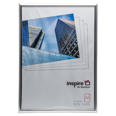 Photo Album Co Inspire For Business Certificate/Photo Frame A3 Plastic Frame Plastic Front Silver - EASA3SVP