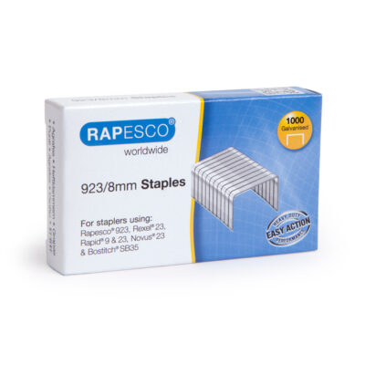 Rapesco 923/8mm Galvanised Staples (Pack 1000) – 1236