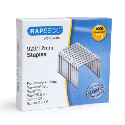 Rapesco 923/12mm Galvanised Staples (Pack 1000) – 1238