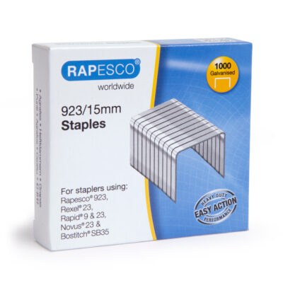 Rapesco 923/15mm Galvanised Staples (Pack 1000) – 1239
