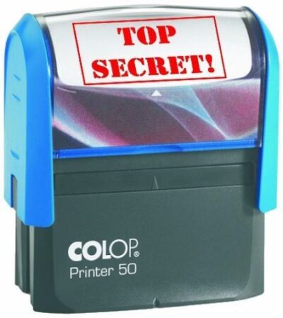 Colop P50 Self Inking Word Stamp TOP SECRET 68x29mm Red Ink – C144791TOP