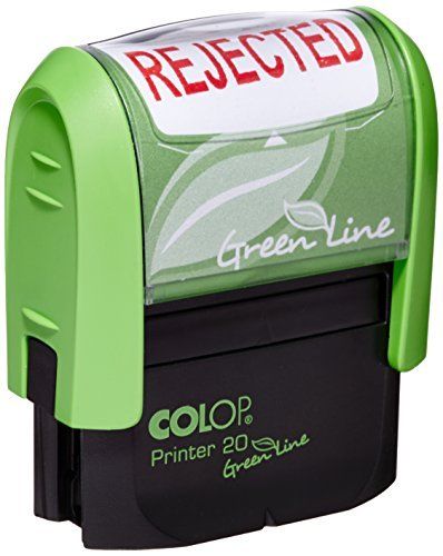 Colop Green Line P20 Self Inking Word Stamp REJECTED 35x12mm Red Ink – C144837REJ