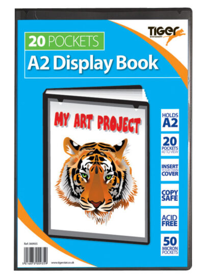 Tiger A2 Presentation Display Book 20 Pocket Black – 300935