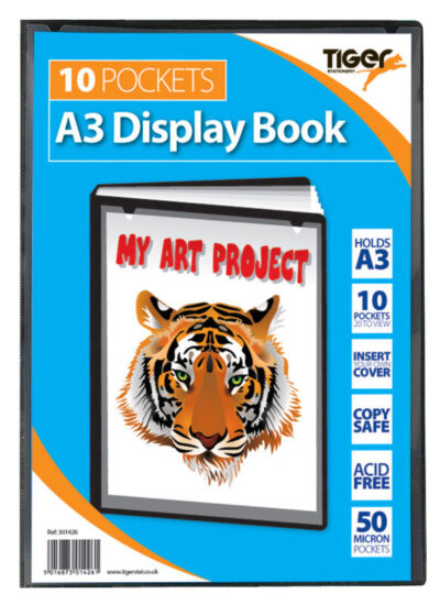 Tiger A3 Presentation Display Book 10 Pocket Black – 301426