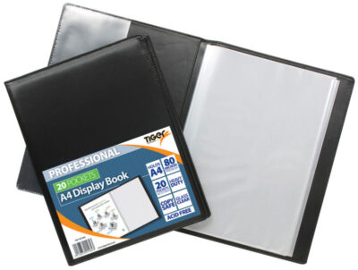 Tiger A4 Professional Display Book 20 Pocket Black – 301464
