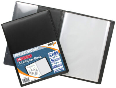 Tiger A4 Professional Display Book 40 Pocket Black – 301465