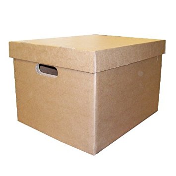 ValueX Archive/Storage Box and Lid 405x337x285mm Brown (Pack 10) – 220593