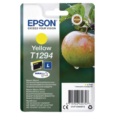 Epson T1294 Apple Yellow Standard Capacity Ink Cartridge 7ml - C13T12944012
