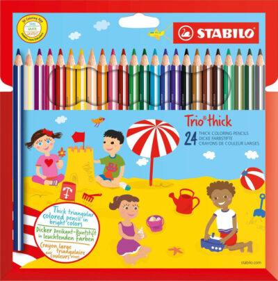 STABILO Trio Thick Colouring Pencil Assorted Colours (Pack 24) – 203/24-01