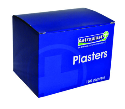 Astroplast Plasters Blue Assorted Sizes (Pack 150) – 1213001