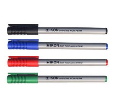 ValueX OHP Pen Non-Permanent Fine 0.4mm Line Assorted Colours (Pack 4) – 7421WLT4