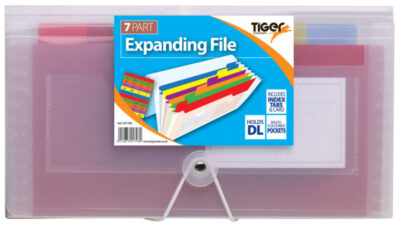 Tiger Rainbow Expanding File Polypropylene DL 7 Part Clear – 301798