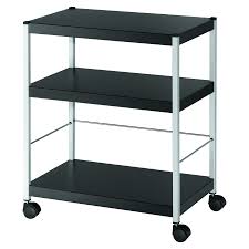 Fast Paper Mobile Trolley Medium 3 Shelves Black/Silver - FDP3M01