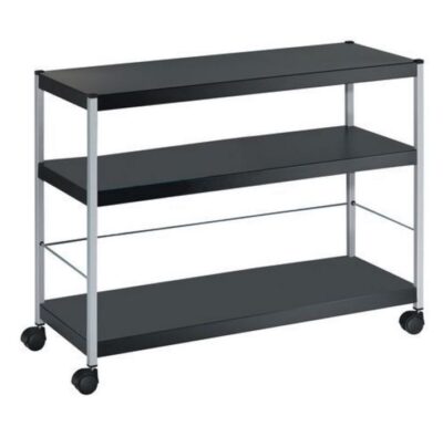 Fast Paper Mobile Trolley Extra Large 3 Shelves Black/Silver – FDP3XL01