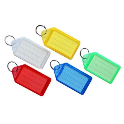 ValueX Sliding Key Tags Plastic Large Assorted Colours (Pack 50) - KTLL50