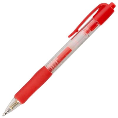 ValueX Retractable Gel Rollerball Pen 0.7mm Line Red (Pack 10) - K3-02