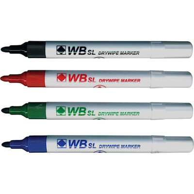 ValueX Whiteboard Marker Bullet Tip 2mm Line Assorted Colours (Pack 4) - 8710WT4