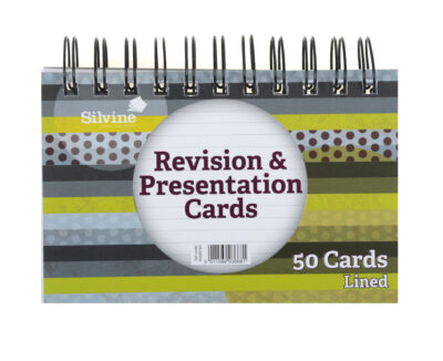 Silvine Revision and Presentation Cards Ruled 152x102mm Twinwire Pad White (Pack 50) – PADRC64