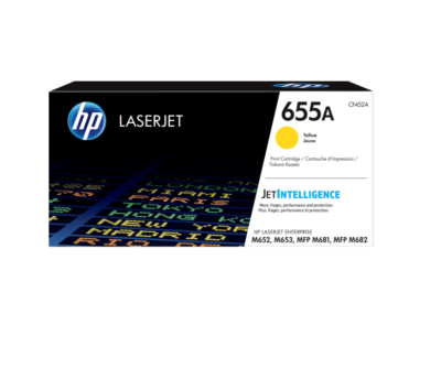 HP 655A Yellow Standard Capacity Toner 10.5K pages for HP Color LaserJet Enterprise M652/M653/MFP M681/MFP M682 - CF452A