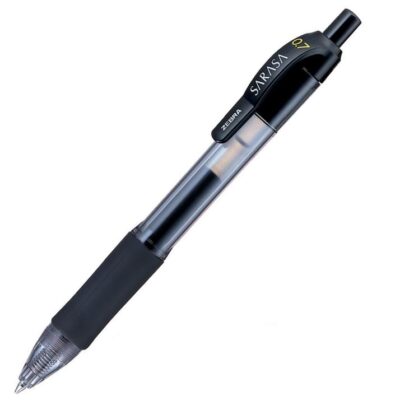 Zebra Sarasa Retractable Gel Rollerball Pen 0.7mm Tip 0.5mm Line Black (Pack 3) - 1518