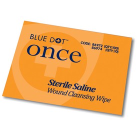 Blue Dot Sterile Saline Wipes (Pack 100) - 1047206