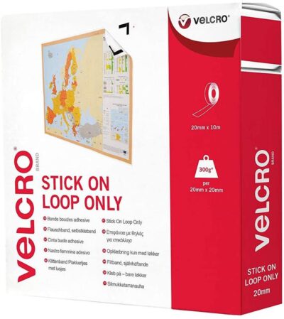 Velcro Sticky Loop Strip 20mmx10m White – 7181