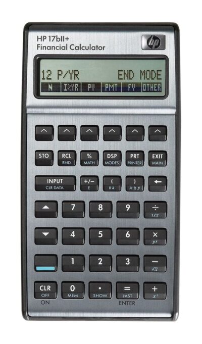 HP 2 Line Financial Calculator Silver HP-17BII