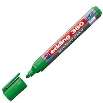 edding 360 Whiteboard Marker Bullet Tip 1.5-3mm Line Green (Pack 10) - 4-360004