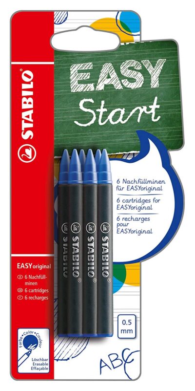 STABILO EASYoriginal Refills Blue (Pack 6) - B-47374-10