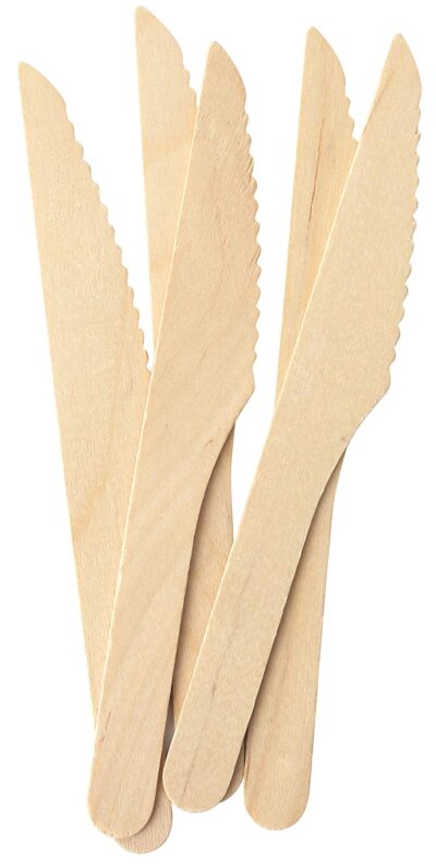 Caterpack Natural Birchwood Knives (Pack 100) – 10567