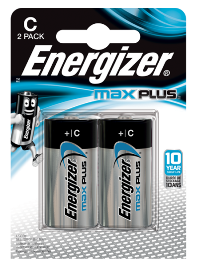 Energizer Max Plus C Alkaline Batteries (Pack 2) – E301324203